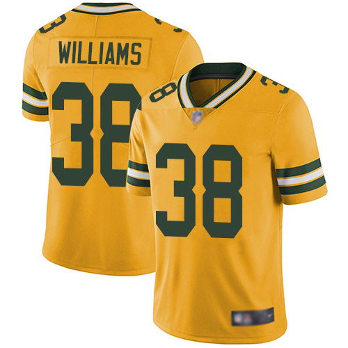Green Bay Packers Limited Gold Men #38 Williams Tramon Jersey Nike NFL Rush Vapor Untouchable